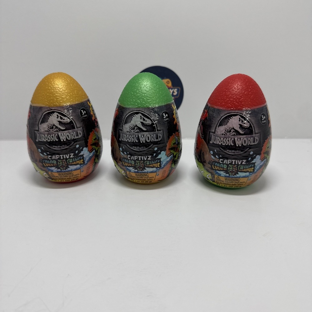 Jurassic World Captivz Dominion Edition Mystery Egg Color Change 3 Pack